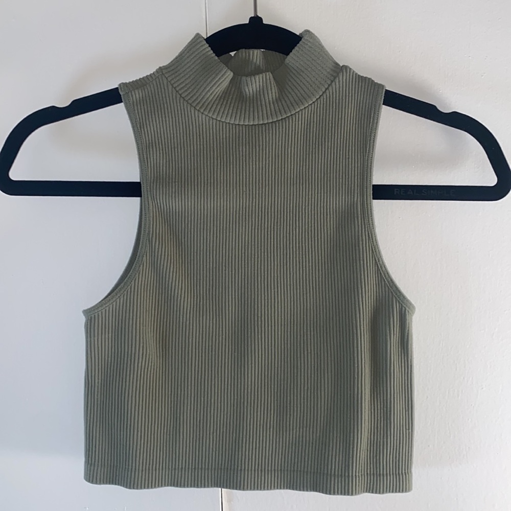 Zara green high neck top